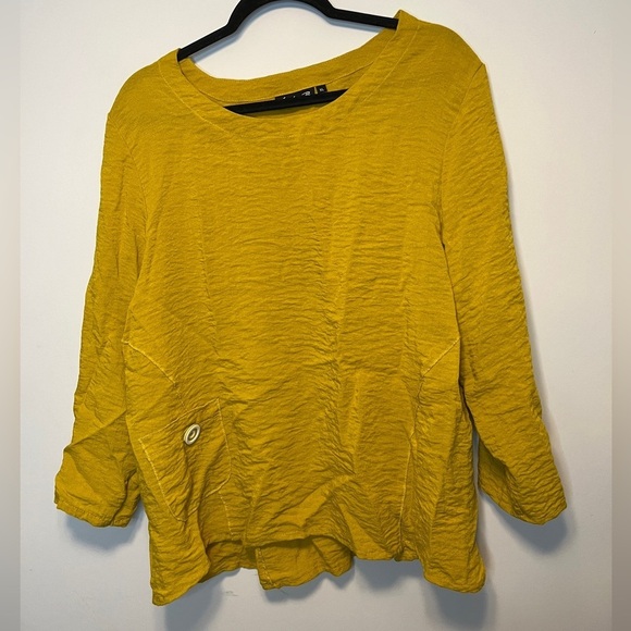 Lulu-B Yellow Pocket Tunic Top XL - Picture 2 of 7